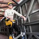 Nico Hulkenberg (GER) Renault Sport F1 Team rides a bicycle at Formula One World Championship, Rd6, Monaco Grand Prix, Qualifying, Monte-Carlo, Monaco, Saturday 27 May 2017. © Sutton Images