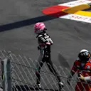 Esteban Ocon (FRA) Force India F1 crashed in FP3 at Formula One World Championship, Rd6, Monaco Grand Prix, Qualifying, Monte-Carlo, Monaco, Saturday 27 May 2017. © Sutton Images