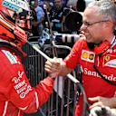 Pole sitter Kimi Raikkonen (FIN) Ferrari celebrates in parc ferme at Formula One World Championship, Rd6, Monaco Grand Prix, Qualifying, Monte-Carlo, Monaco, Saturday 27 May 2017. © Sutton Images