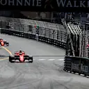 Kimi Raikkonen (FIN) Ferrari SF70-H leads Sebastian Vettel (GER) Ferrari SF70-H at Formula One World Championship, Rd6, Monaco Grand Prix, Race, Monte-Carlo, Monaco, Sunday 28 May 2017. © Sutton Images