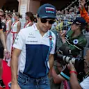 Felipe Massa (BRA) Williams and Esteban Ocon (FRA) Force India on the drivers parade at Formula One World Championship, Rd6, Monaco Grand Prix, Race, Monte-Carlo, Monaco, Sunday 28 May 2017. © Sutton Images