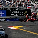 Safety Car leads out Sebastian Vettel (GER) Ferrari SF70-H at Formula One World Championship, Rd6, Monaco Grand Prix, Race, Monte-Carlo, Monaco, Sunday 28 May 2017. © Sutton Images