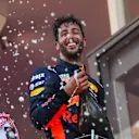 Daniel Ricciardo (AUS) Red Bull Racing celebrates on the podium with the champagne at Formula One World Championship, Rd6, Monaco Grand Prix, Race, Monte-Carlo, Monaco, Sunday 28 May 2017. © Sutton Images