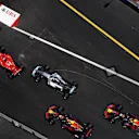 Kimi Raikkonen (FIN) Ferrari SF70-H leads Sebastian Vettel (GER) Ferrari SF70-H at the start of the race at Formula One World Championship, Rd6, Monaco Grand Prix, Race, Monte-Carlo, Monaco, Sunday 28 May 2017. © Sutton Images