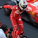 Race winner Sebastian Vettel (GER) Ferrari SF70-H celebrates in parc ferme at Formula One World Championship, Rd6, Monaco Grand Prix, Race, Monte-Carlo, Monaco, Sunday 28 May 2017. © Sutton Images