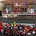 Podium celebrations at Formula One World Championship, Rd6, Monaco Grand Prix, Race, Monte-Carlo, Monaco, Sunday 28 May 2017. © Sutton Images