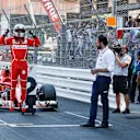 Race winner Sebastian Vettel (GER) Ferrari celebrates in parc ferme at Formula One World Championship, Rd6, Monaco Grand Prix, Race, Monte-Carlo, Monaco, Sunday 28 May 2017. © Sutton Images