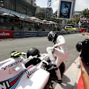 Lance Stroll (CDN) Williams FW40 crashed in FP2 at Formula One World Championship, Rd6, Monaco Grand Prix, Practice, Monte-Carlo, Monaco, Thursday 25 May 2017. © Sutton Images