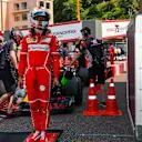 Sebastian Vettel (GER) Ferrari is weighed at Formula One World Championship, Rd6, Monaco Grand Prix, Practice, Monte-Carlo, Monaco, Thursday 25 May 2017. © Sutton Images