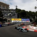 Lewis Hamilton (GBR) Mercedes-Benz F1 W08 Hybrid and Max Verstappen (NED) Red Bull Racing RB13 at Formula One World Championship, Rd6, Monaco Grand Prix, Practice, Monte-Carlo, Monaco, Thursday 25 May 2017. © Sutton Images