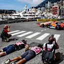 Photographers and Jenson Button (GBR) McLaren MCL32 at Formula One World Championship, Rd6, Monaco Grand Prix, Practice, Monte-Carlo, Monaco, Thursday 25 May 2017. © Sutton Images