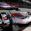 Lance Stroll (CDN) Williams FW40 crashed in FP2 at Formula One World Championship, Rd6, Monaco Grand Prix, Practice, Monte-Carlo, Monaco, Thursday 25 May 2017. © Sutton Images