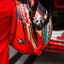 The helmet of Kimi Raikkonen (FIN) Ferrari at Formula One World Championship, Rd6, Monaco Grand Prix, Practice, Monte-Carlo, Monaco, Thursday 25 May 2017. © Sutton Images