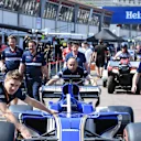 Mechanics with the car of Marcus Ericsson (SWE) Sauber C36 at Formula One World Championship, Rd6, Monaco Grand Prix, Preparations, Monte-Carlo, Monaco, Wednesday 24 May 2017. © Sutton Images