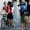 Sebastian Vettel (GER) Ferrari on a bike at Formula One World Championship, Rd6, Monaco Grand Prix, Preparations, Monte-Carlo, Monaco, Wednesday 24 May 2017. © Sutton Images