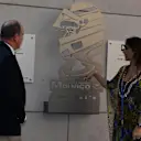 HSH Prince Albert of Monaco (MON) and Bianca Senna (BRA) unveil a plaque at the Fairmont Hotel to commerate the 30th Anniversary of Ayrton Senna's win at the Monaco GP at Formula One World Championship, Rd6, Monaco Grand Prix, Preparations, Monte-Carlo, Monaco, Wednesday 24 May 2017. © Sutton Images