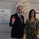 HSH Prince Albert of Monaco (MON) and Bianca Senna (BRA) unveil a plaque at the Fairmont Hotel to commemorate the 30th Anniversary of Ayrton Senna's win at the Monaco GP at Formula One World Championship, Rd6, Monaco Grand Prix, Preparations, Monte-Carlo, Monaco, Wednesday 24 May 2017. © Sutton Images