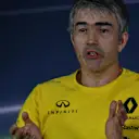 Chester (GBR) Renault, Fraboni (ITA) Ferrari and Hasegawa (JPN) Honda in the Press Conference at F1 World Championship, Rd4, Russian Grand Prix, Practice, Sochi Autodrom, Sochi, Krasnodar Krai, Russia, Friday 28 April 2017. © Sutton Motorsport Images