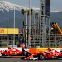 Sebastian Vettel (GER) Ferrari SF70-H and Kimi Raikkonen (FIN) Ferrari SF70-H at Formula One World Championship, Rd4, Russian Grand Prix, Qualifying, Sochi Autodrom, Sochi, Krasnodar Krai, Russia, Saturday 29 April 2017. © Sutton Motorsport Images