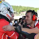 Pole sitter Sebastian Vettel (GER) Ferrari celebrates in parc ferme at Formula One World Championship, Rd4, Russian Grand Prix, Qualifying, Sochi Autodrom, Sochi, Krasnodar Krai, Russia, Saturday 29 April 2017. © Sutton Motorsport Images