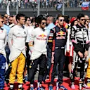 Drivers observe the national anthem on the grid at Formula One World Championship, Rd4, Russian Grand Prix, Race, Sochi Autodrom, Sochi, Krasnodar Krai, Russia, Sunday 30 April 2017. © Sutton Motorsport Images
