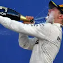 Race winner Valtteri Bottas (FIN) Mercedes AMG F1 celebrates on the podium with the champagne at Formula One World Championship, Rd4, Russian Grand Prix, Race, Sochi Autodrom, Sochi, Krasnodar Krai, Russia, Sunday 30 April 2017. © Sutton Motorsport Images