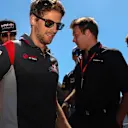 Romain Grosjean (FRA) Haas F1 on the drivers parade at Formula One World Championship, Rd4, Russian Grand Prix, Race, Sochi Autodrom, Sochi, Krasnodar Krai, Russia, Sunday 30 April 2017. © Sutton Motorsport Images