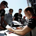 Kevin Magnussen (DEN) Haas F1 signs autographs for the fans at Formula One World Championship, Rd4, Russian Grand Prix, Race, Sochi Autodrom, Sochi, Krasnodar Krai, Russia, Sunday 30 April 2017. © Sutton Motorsport Images