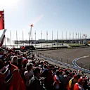 Valtteri Bottas (FIN) Mercedes-Benz F1 W08 Hybrid leads Sebastian Vettel (GER) Ferrari SF70-H at Formula One World Championship, Rd4, Russian Grand Prix, Race, Sochi Autodrom, Sochi, Krasnodar Krai, Russia, Sunday 30 April 2017. © Sutton Motorsport Images