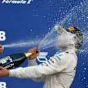 Race winner Valtteri Bottas (FIN) Mercedes AMG F1 celebrates on the podium with the champagne at Formula One World Championship, Rd4, Russian Grand Prix, Race, Sochi Autodrom, Sochi, Krasnodar Krai, Russia, Sunday 30 April 2017. © Sutton Motorsport Images