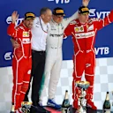 (L to R): Vettel Ferrari, Ross (GBR), Bottas Mercedes and Raikkonen Ferrari celebrate on the podium at F1 World Championship, Rd4, Russian Grand Prix, Race, Sochi Autodrom, Sochi, Krasnodar Krai, Russia, Sunday 30 April 2017. © Sutton Motorsport Images