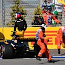 Jolyon Palmer (GBR) Renault Sport F1 Team RS17 crashed on lap one at Formula One World Championship, Rd4, Russian Grand Prix, Race, Sochi Autodrom, Sochi, Krasnodar Krai, Russia, Sunday 30 April 2017. © Sutton Motorsport Images