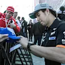 Sergio Perez Force India signs autographs for the fans at the autograph session at Formula One World Championship, Rd4, Russian Grand Prix, Preparations, Sochi Autodrom, Sochi, Krasnodar Krai, Russia, Thursday 27 April 2017. © Sutton Motorsport Images