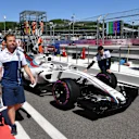 Williams mechanics with Williams FW40 in pit lane at Formula One World Championship, Rd4, Russian Grand Prix, Preparations, Sochi Autodrom, Sochi, Krasnodar Krai, Russia, Thursday 27 April 2017. © Sutton Motorsport Images