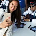 Felipe Massa (BRA) Williams fans selfie at Formula One World Championship, Rd4, Russian Grand Prix, Preparations, Sochi Autodrom, Sochi, Krasnodar Krai, Russia, Thursday 27 April 2017. © Sutton Motorsport Images