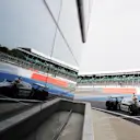 Martin Brundle (GBR) and the six-wheeled Williams FW08B at Williams British Grand Prix Preview Day, Silverstone, England, 2 June 2017. © Sutton Images