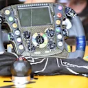 Renault Sport F1 Team RS17 steering wheel at Formula One World Championship, Rd14, Singapore Grand Prix, Practice, Marina Bay Street Circuit, Singapore, Friday 15 September 2017. © Sutton Images