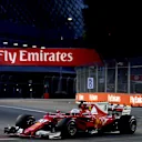 Sebastian Vettel (GER) Ferrari SF70-H at Formula One World Championship, Rd14, Singapore Grand Prix, Qualifying, Marina Bay Street Circuit, Singapore, Saturday 16 September 2017. © Sutton Images