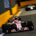 Esteban Ocon (FRA) Force India VJM10 at Formula One World Championship, Rd14, Singapore Grand Prix, Qualifying, Marina Bay Street Circuit, Singapore, Saturday 16 September 2017. © Sutton Images