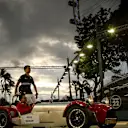 Pascal Wehrlein (GER) Sauber on the drivers parade at Formula One World Championship, Rd14, Singapore Grand Prix, Race, Marina Bay Street Circuit, Singapore, Sunday 17 September 2017. © Mirko Stange/Sutton Images