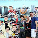 Fans and mural at Formula One World Championship, Rd14, Singapore Grand Prix, Race, Marina Bay Street Circuit, Singapore, Sunday 17 September 2017. © Sutton Images