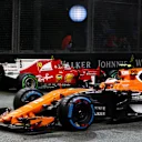 Sebastian Vettel (GER) Ferrari SF70-H crashes on lap one at Formula One World Championship, Rd14, Singapore Grand Prix, Race, Marina Bay Street Circuit, Singapore, Sunday 17 September 2017. © Kym Illman/Sutton Images
