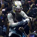 Race winner Lewis Hamilton (GBR) Mercedes AMG F1 celebrates in parc ferme at Formula One World Championship, Rd14, Singapore Grand Prix, Race, Marina Bay Street Circuit, Singapore, Sunday 17 September 2017. © Kym Illman/Sutton Images