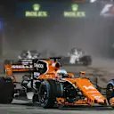 Fernando Alonso (ESP) McLaren MCL32 at Formula One World Championship, Rd14, Singapore Grand Prix, Race, Marina Bay Street Circuit, Singapore, Sunday 17 September 2017. © Sutton Images