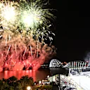 Fireworks at the end of the race at Formula One World Championship, Rd14, Singapore Grand Prix, Race, Marina Bay Street Circuit, Singapore, Sunday 17 September 2017. © Sutton Images