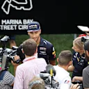 Daniel Ricciardo (AUS) Red Bull Racing talks to the media at Formula One World Championship, Rd14, Singapore Grand Prix, Preparations, Marina Bay Street Circuit, Singapore, Thursday 14 September 2017. © Sutton Images