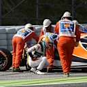 Fernando Alonso (ESP) McLaren MCL32 stops on track in FP1 at Formula One World Championship, Rd5, Spanish Grand Prix, Practice, Barcelona, Spain, Friday 12 May 2017. © Sutton Motorsport Images