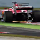 Sebastian Vettel (GER) Ferrari SF70-H sparks at Formula One World Championship, Rd5, Spanish Grand Prix, Practice, Barcelona, Spain, Friday 12 May 2017. © Sutton Motorsport Images