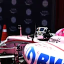 Esteban Ocon (FRA) Force India F1 in parc ferme at Formula One World Championship, Rd5, Spanish Grand Prix, Qualifying, Barcelona, Spain, Saturday 13 May 2017. © Sutton Motorsport Images