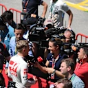 Kevin Magnussen (DEN) Haas F1 talks with the media at Formula One World Championship, Rd5, Spanish Grand Prix, Qualifying, Barcelona, Spain, Saturday 13 May 2017. © Sutton Motorsport Images